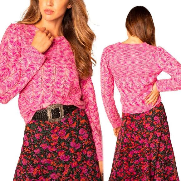 Allison New York Sweaters - NWT (tag cut off, not worn) ALLISON New York Pink Pointelle Sweater Size S